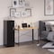 Space Solutions Desk, 21.625 in D X 29.75 in H, 43.375 in W X Steel, Black / Teak 24969 - alternate 2